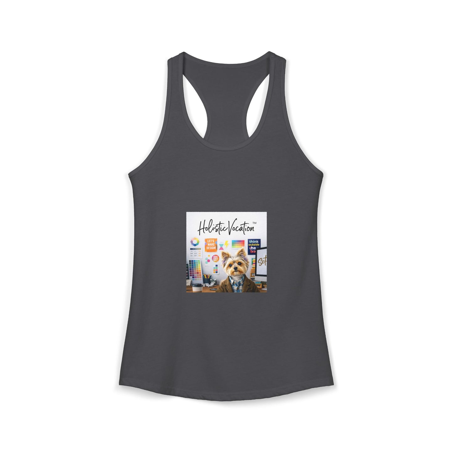 Honor your vocation Beach Dog Graphic Women's Ideal Racerback Tank