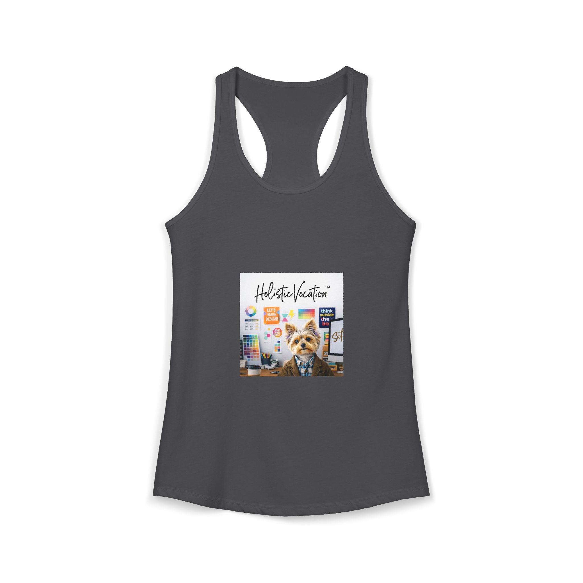 Honor your vocation Beach Dog Graphic Women's Ideal Racerback Tank