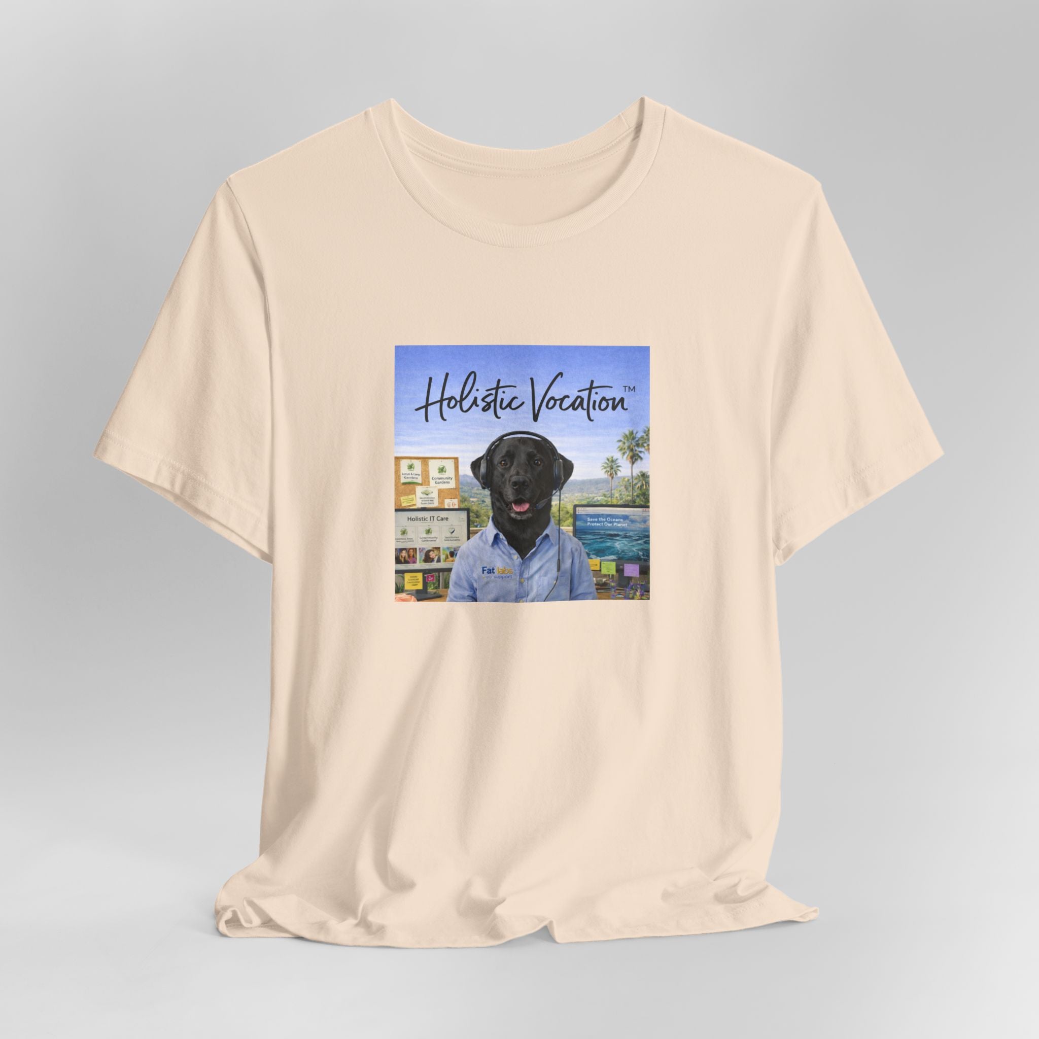 Holistic Vocation T-Shirt — Black Labrador Beach Portrait Tee