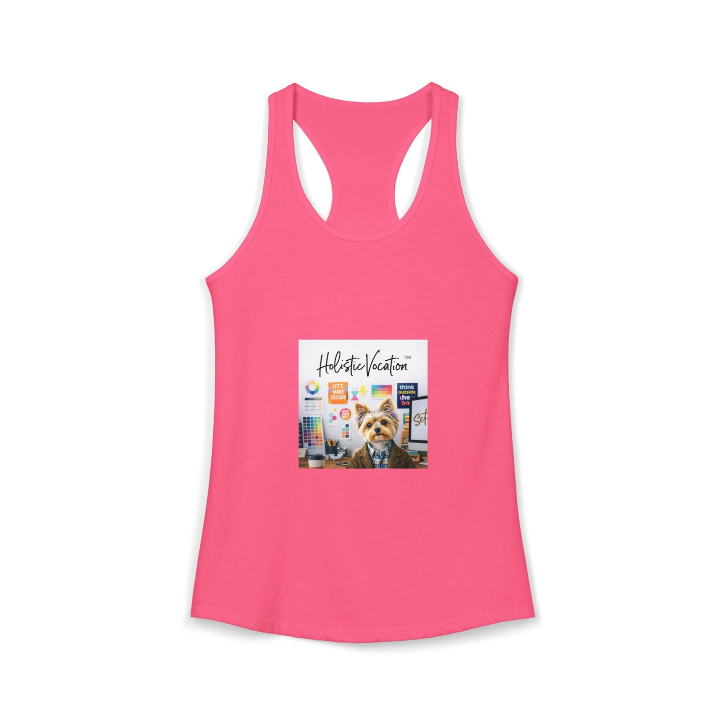 Honor your vocation Beach Dog Graphic Women's Ideal Racerback Tank