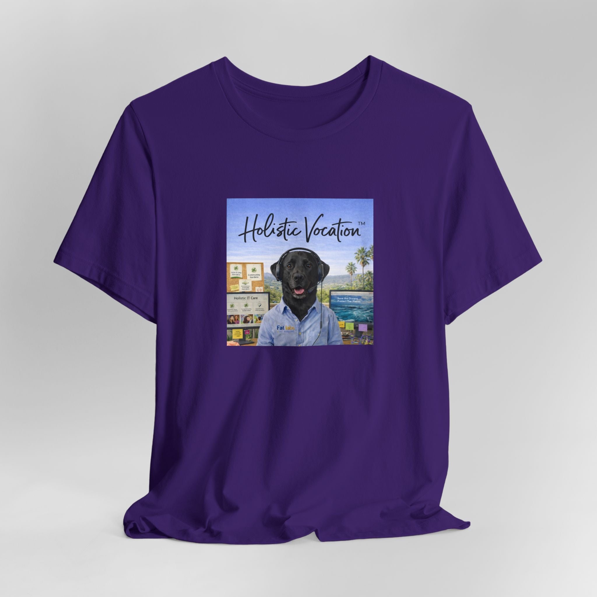 Holistic Vocation T-Shirt — Black Labrador Beach Portrait Tee
