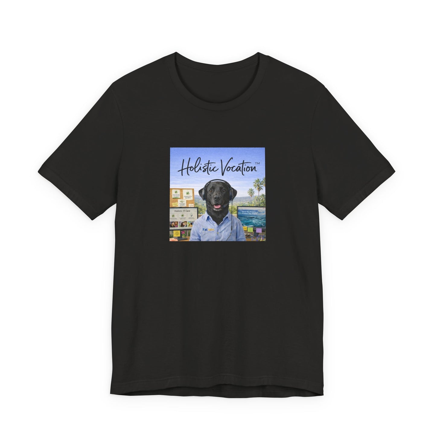 Holistic Vocation T-Shirt — Black Labrador Beach Portrait Tee