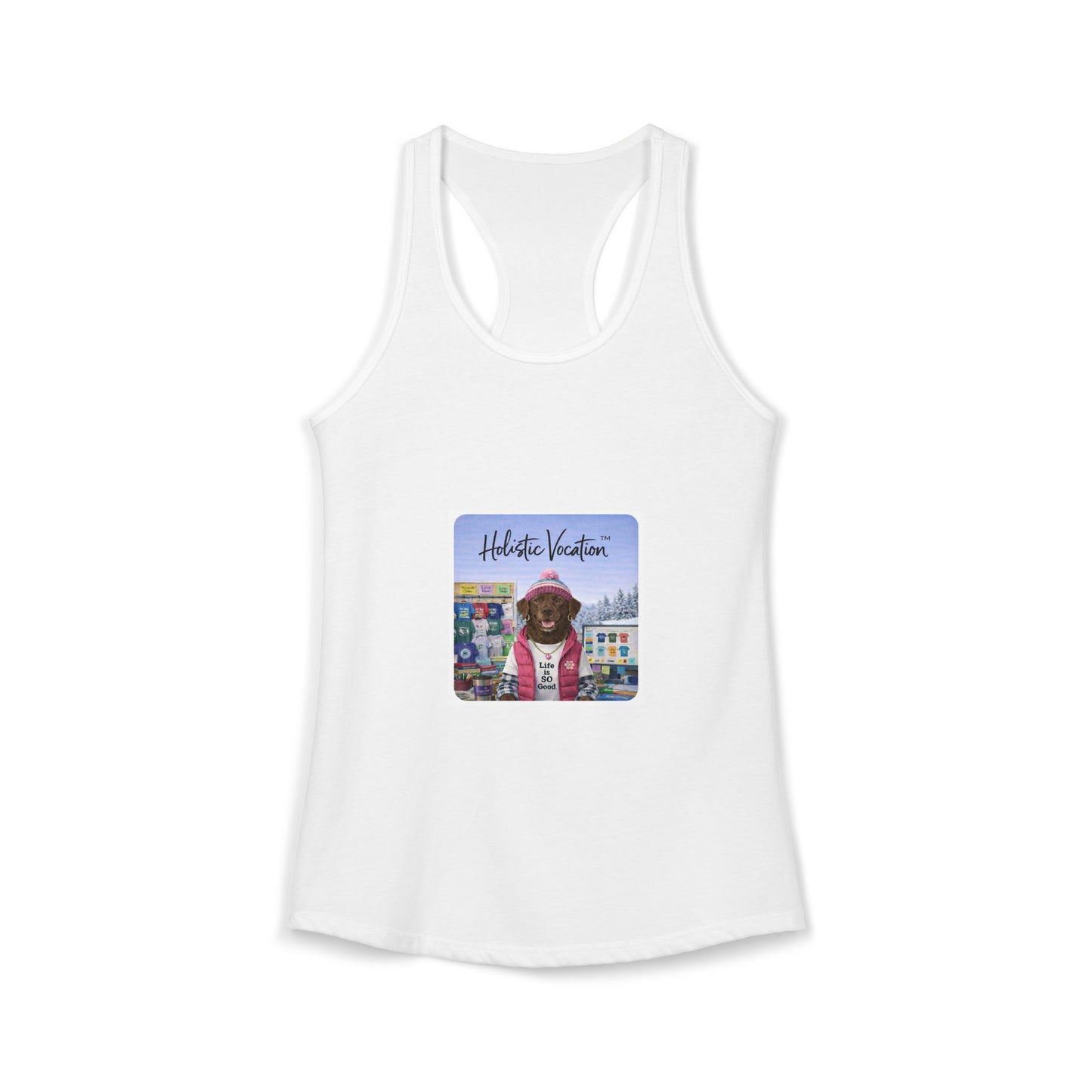 Honor your vocation Retro Dog Graphic Women's Ideal Racerback Tank