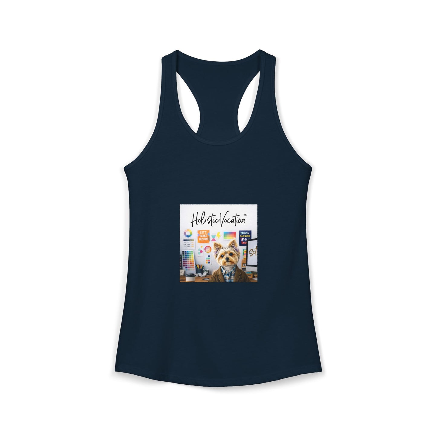 Honor your vocation Beach Dog Graphic Women's Ideal Racerback Tank