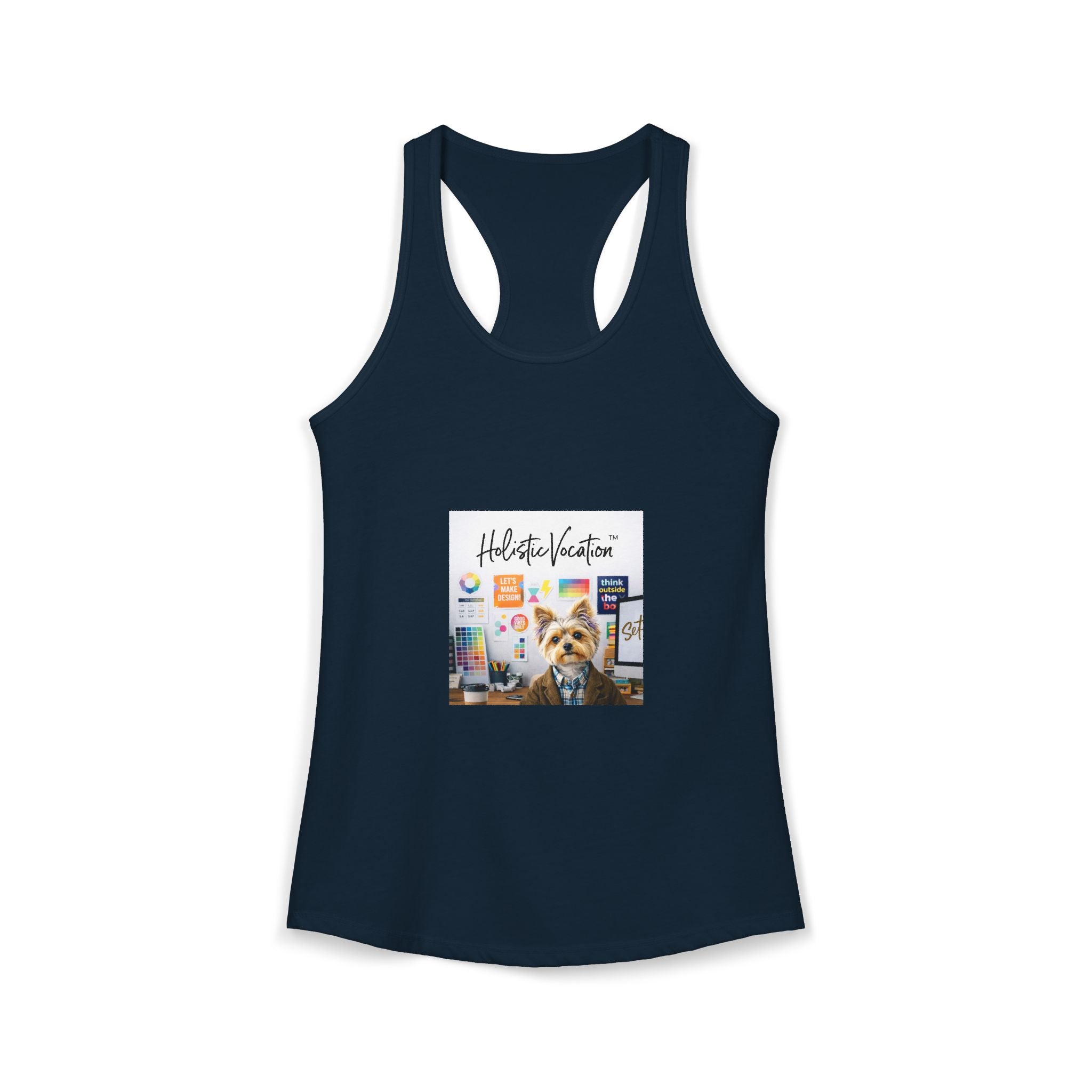 Honor your vocation Beach Dog Graphic Women's Ideal Racerback Tank