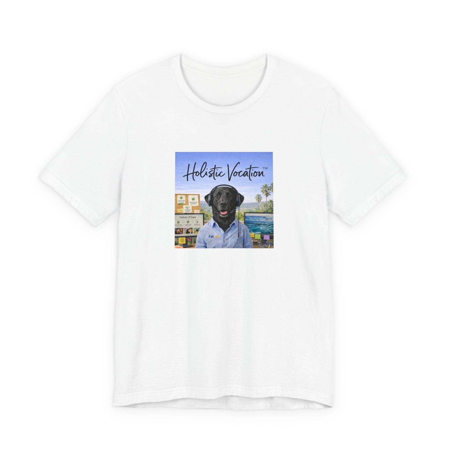 Holistic Vocation T-Shirt — Black Labrador Beach Portrait Tee