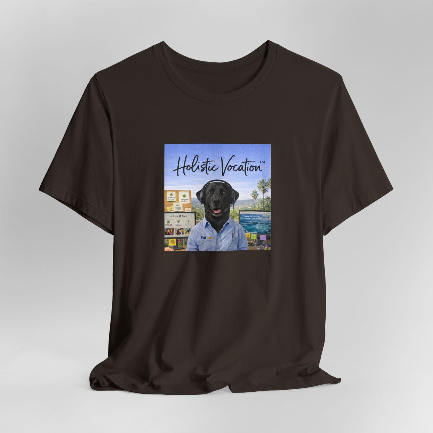 Holistic Vocation T-Shirt — Black Labrador Beach Portrait Tee
