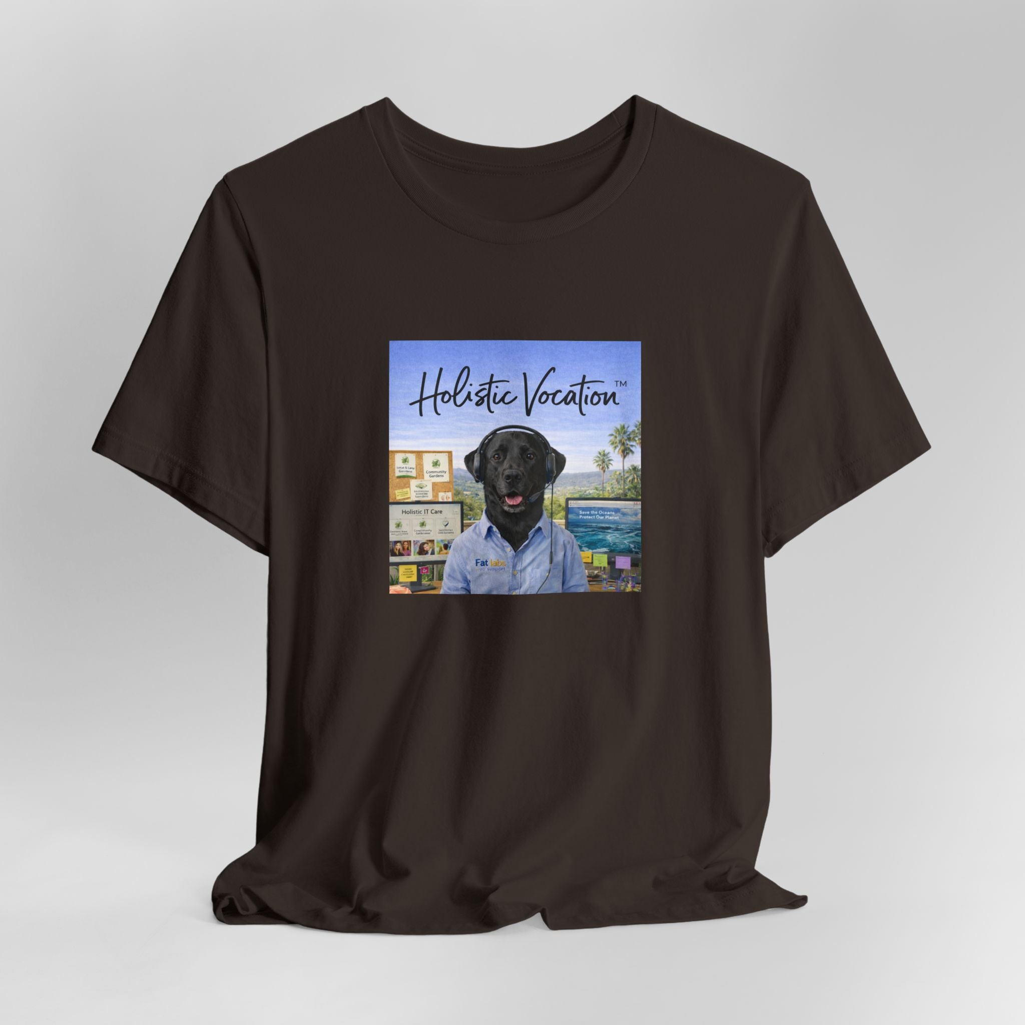 Holistic Vocation T-Shirt — Black Labrador Beach Portrait Tee