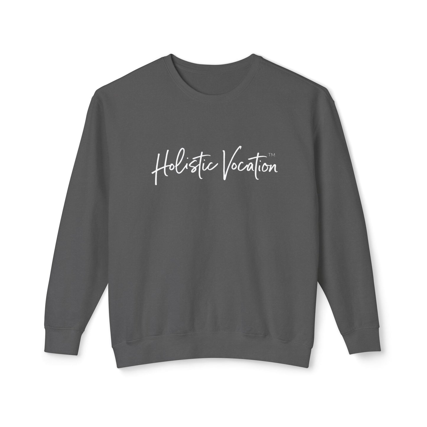 Crewneck Sweatshirt — 'Holistic Vocation' Front + 'got purpose?' Back Minimal Motivational Pullover