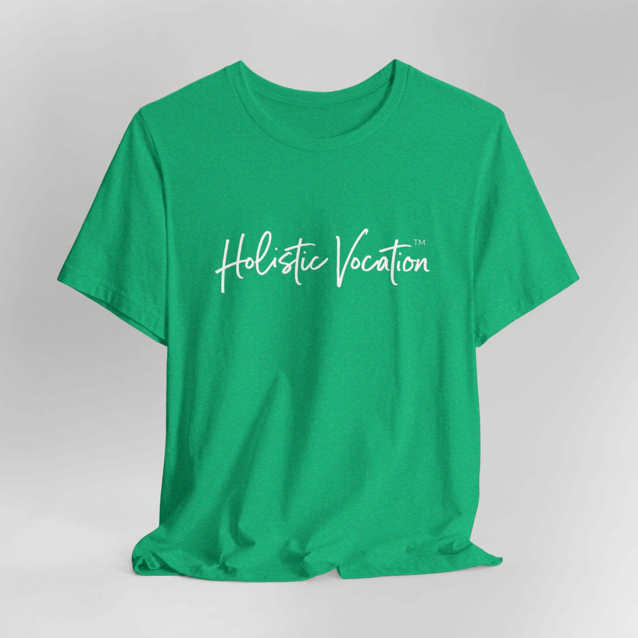 Holistic Vocation Tee — Minimal Script Spiritual Wellness T‑Shirt
