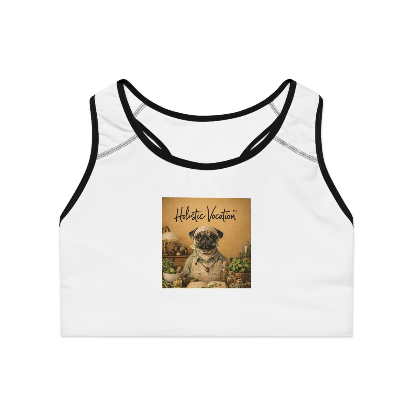 Honor your vocation Pug  Sports Bra