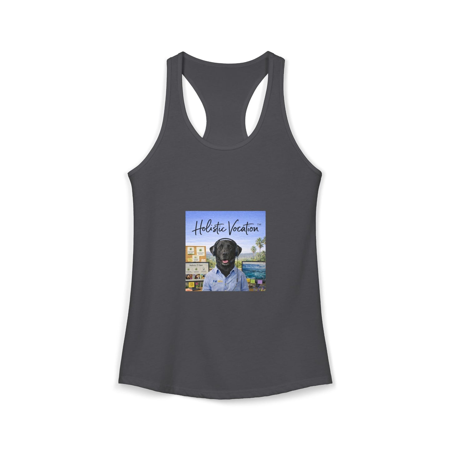 Honor your vocation Dog Portrait Graphic Women's Ideal Racerback Tank
