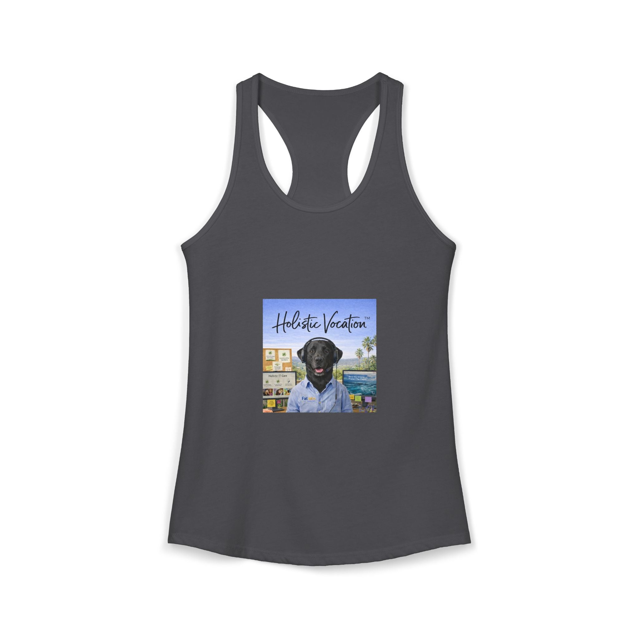 Honor your vocation Dog Portrait Graphic Women's Ideal Racerback Tank