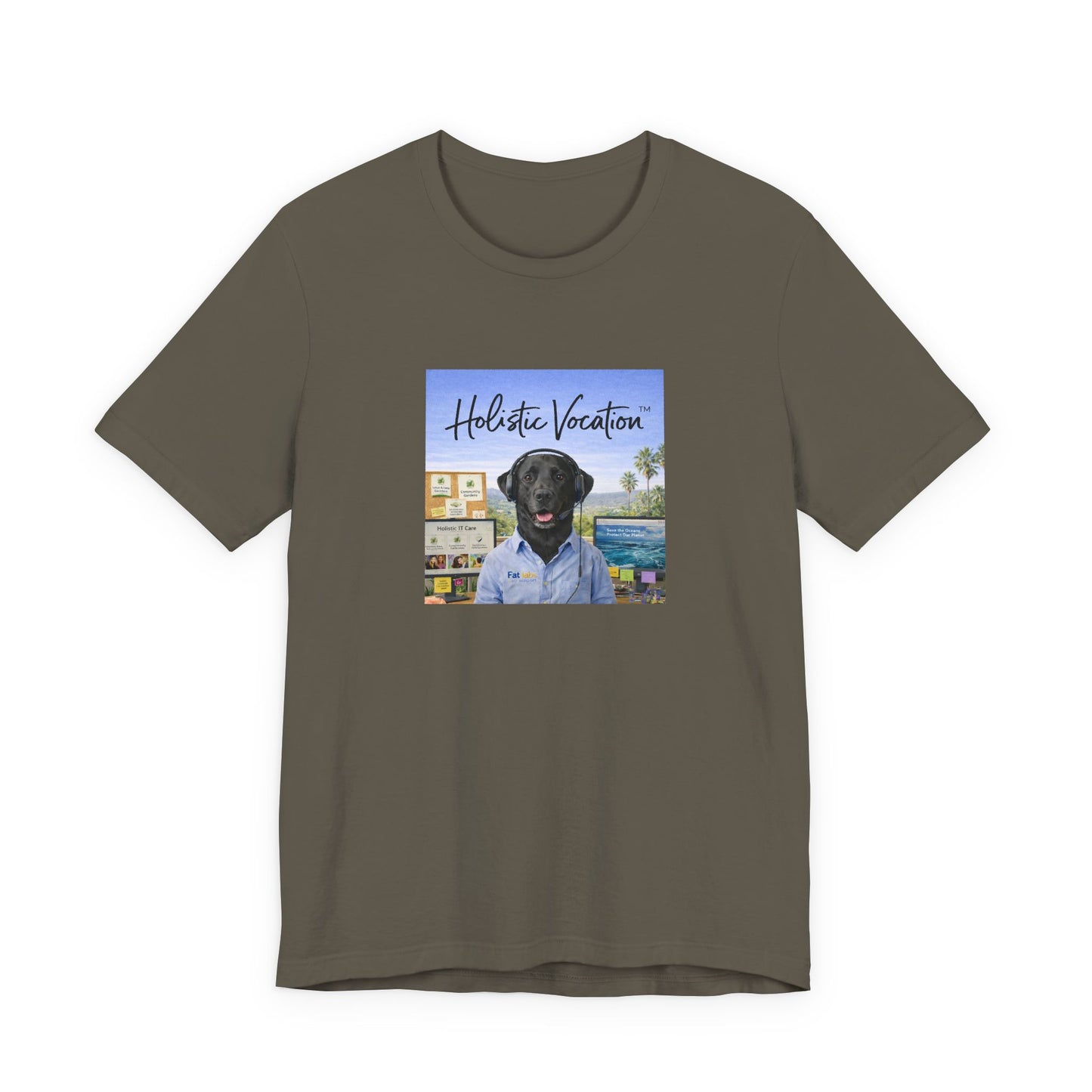 Holistic Vocation T-Shirt — Black Labrador Beach Portrait Tee