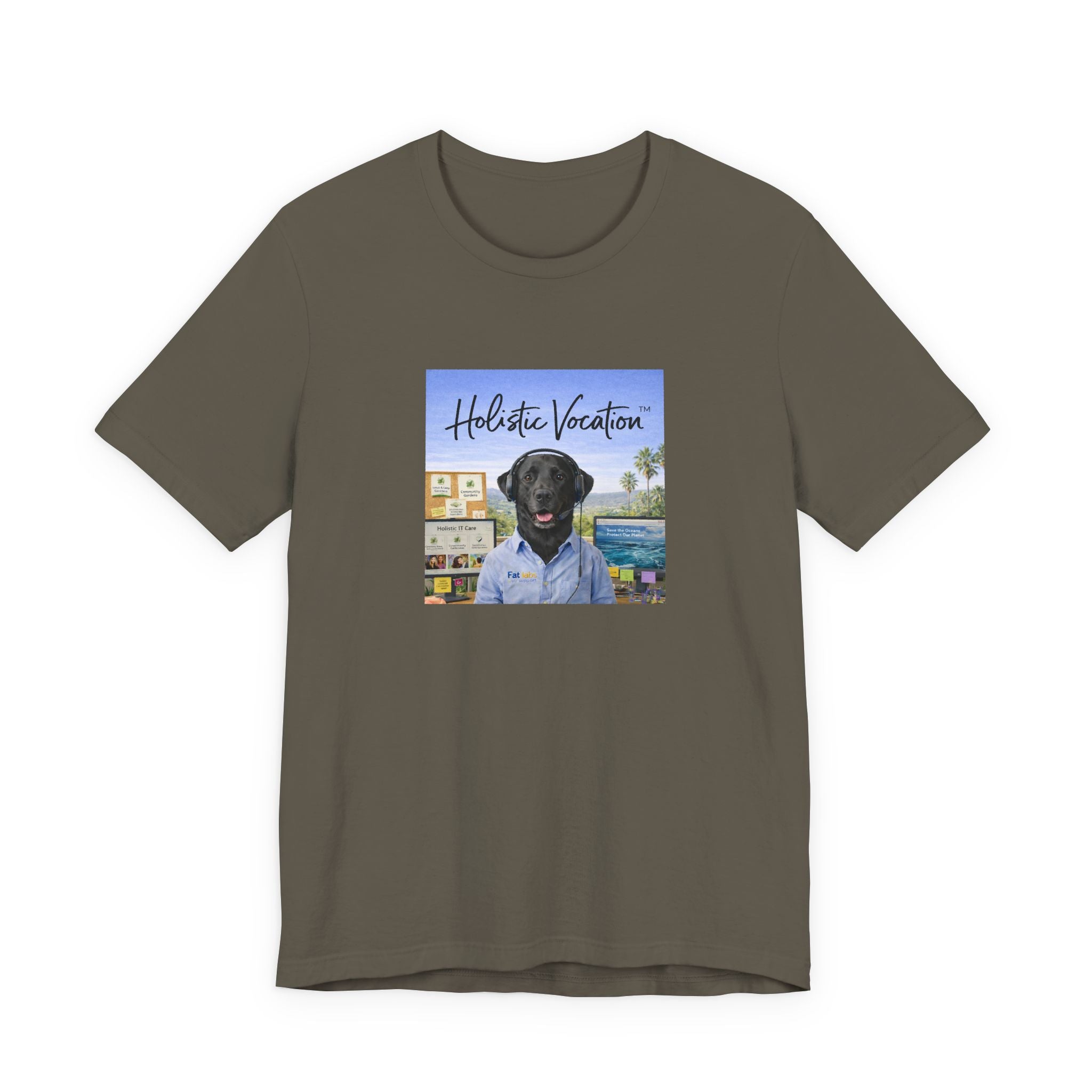Holistic Vocation T-Shirt — Black Labrador Beach Portrait Tee