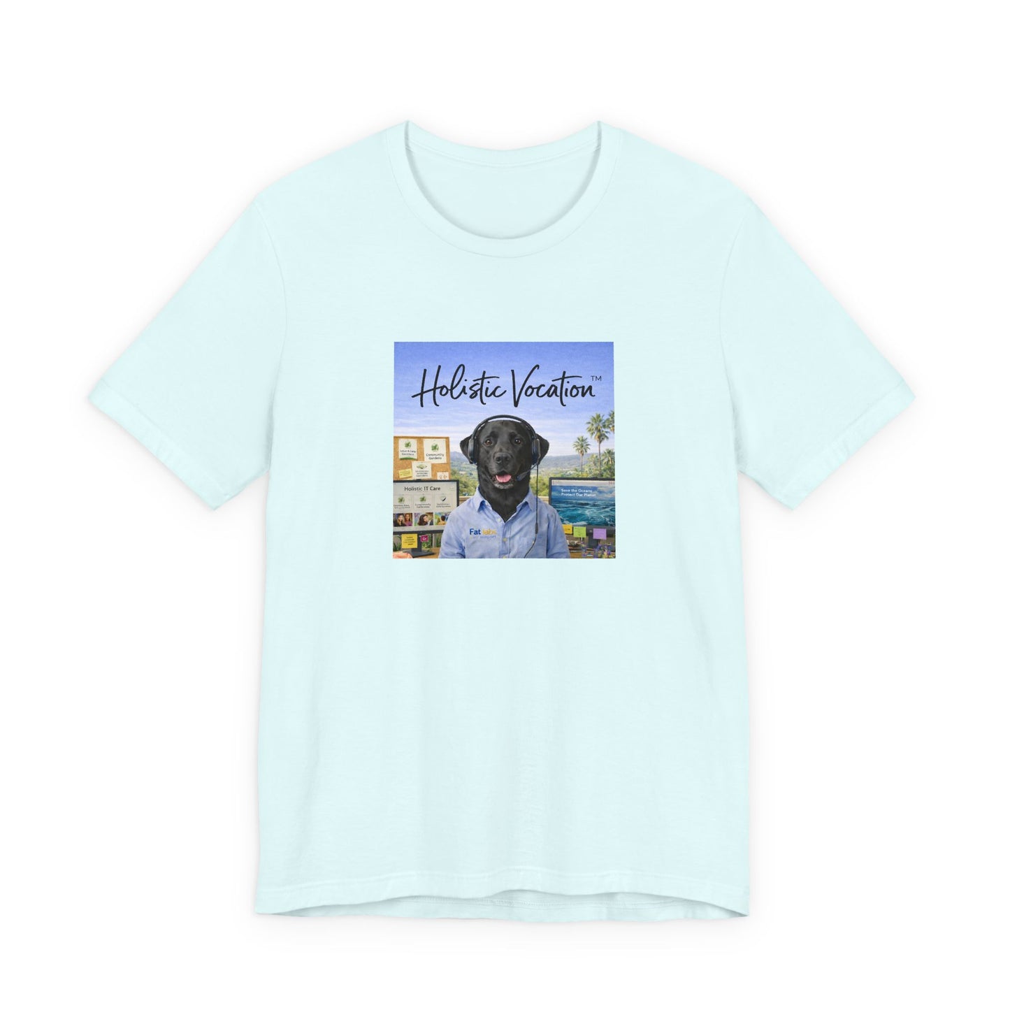 Holistic Vocation T-Shirt — Black Labrador Beach Portrait Tee