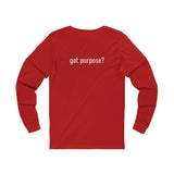 Holistic Vocation Long Sleeve Tee — “got purpose?” Wellness Shirt - White Design