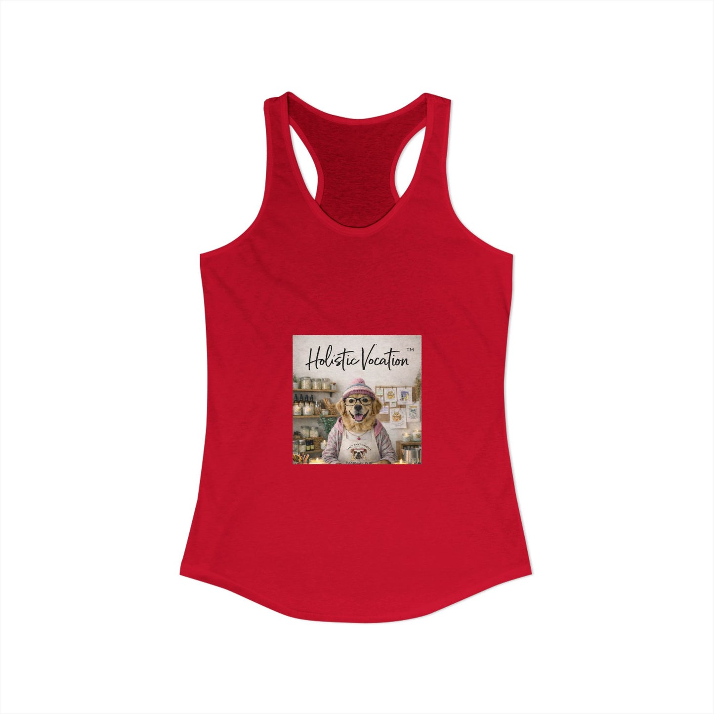 Honor your vocation Cute Puppy Baker Graphic Women's Ideal Racerback Tank