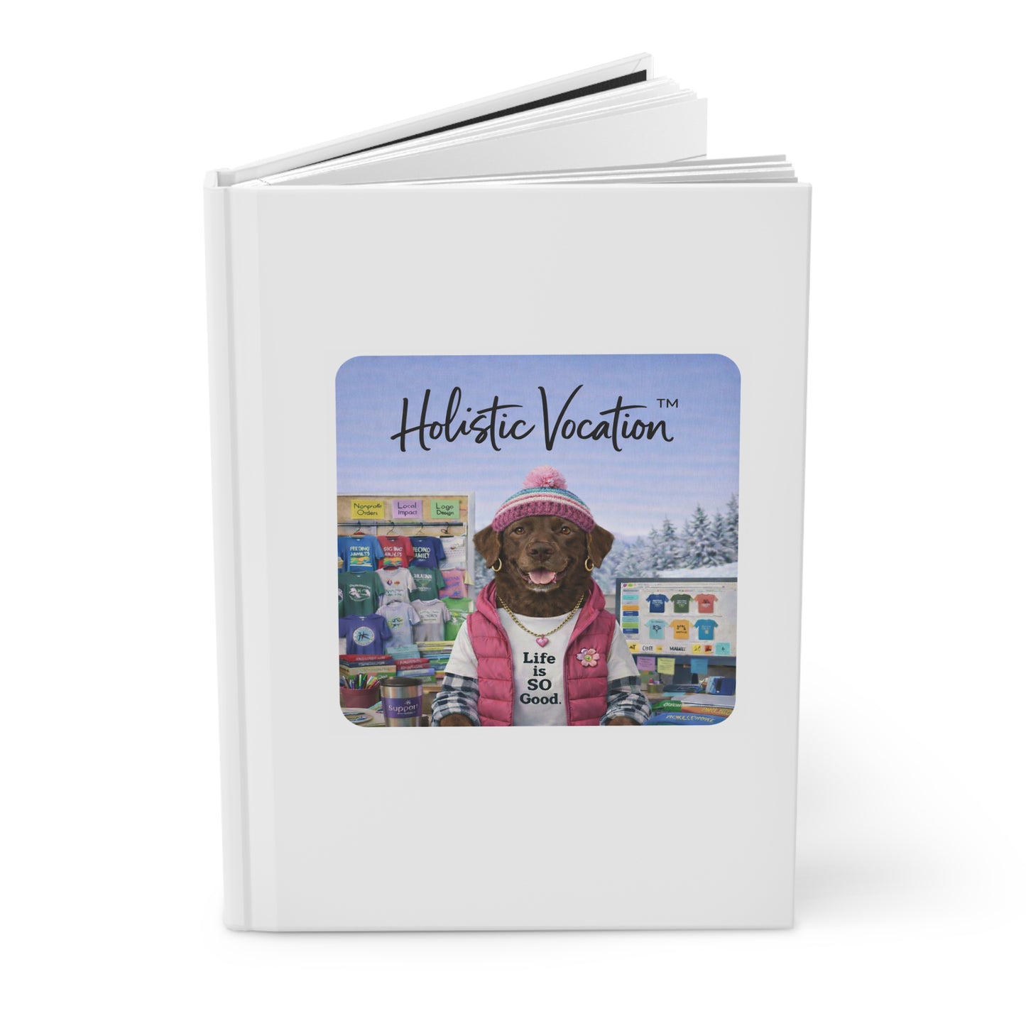 Honor your vocation Hardcover Journal —  Bear Travel Art Notebook