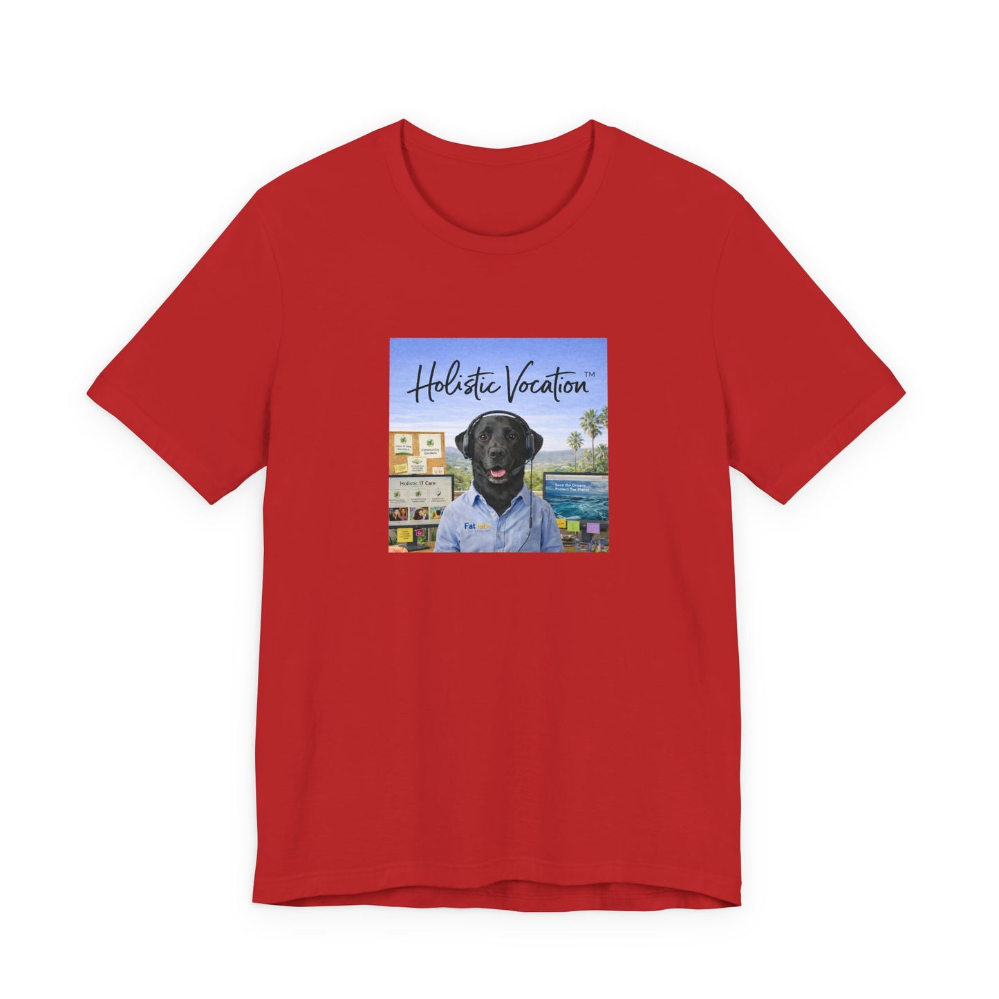 Holistic Vocation T-Shirt — Black Labrador Beach Portrait Tee