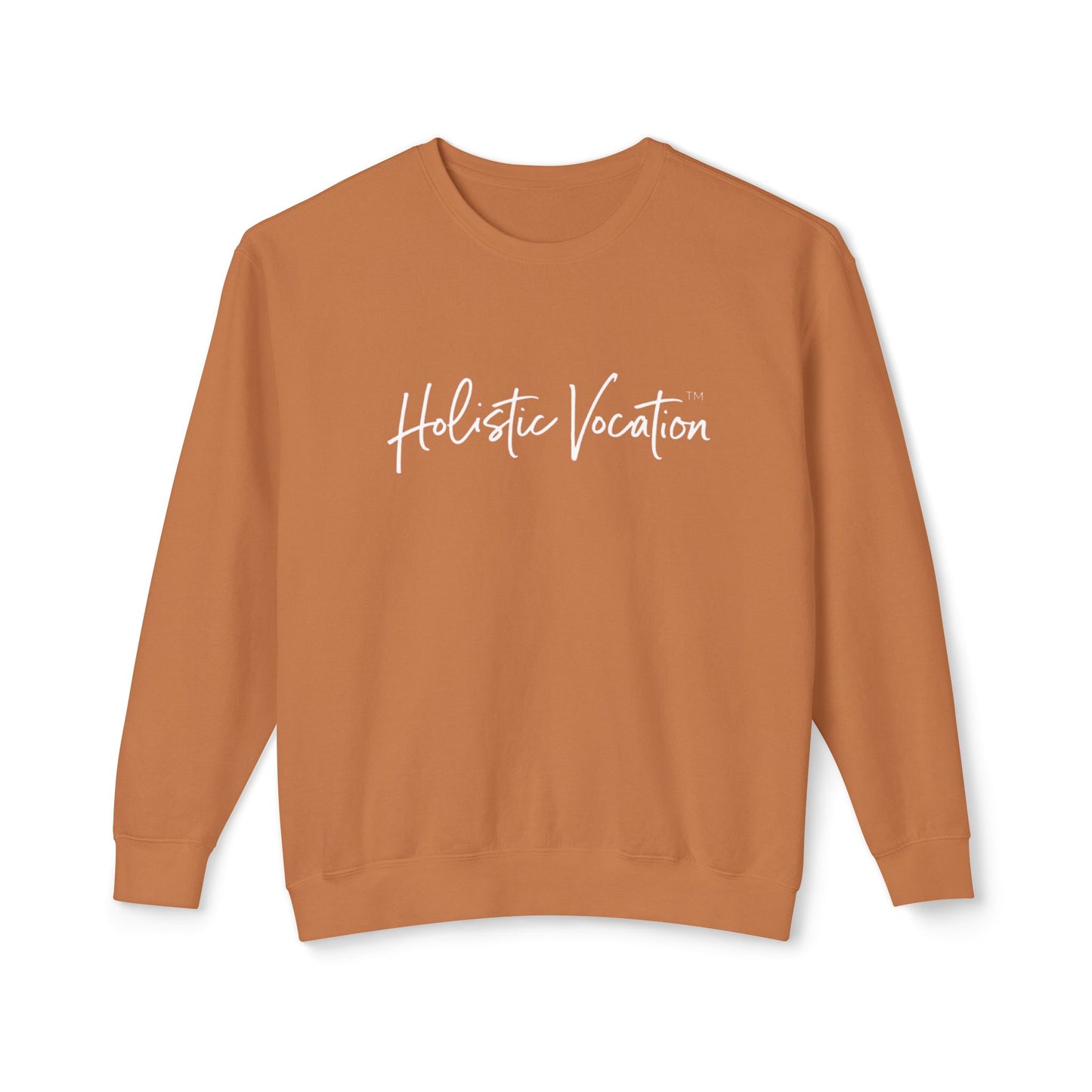 Crewneck Sweatshirt — 'Holistic Vocation' Front + 'got purpose?' Back Minimal Motivational Pullover