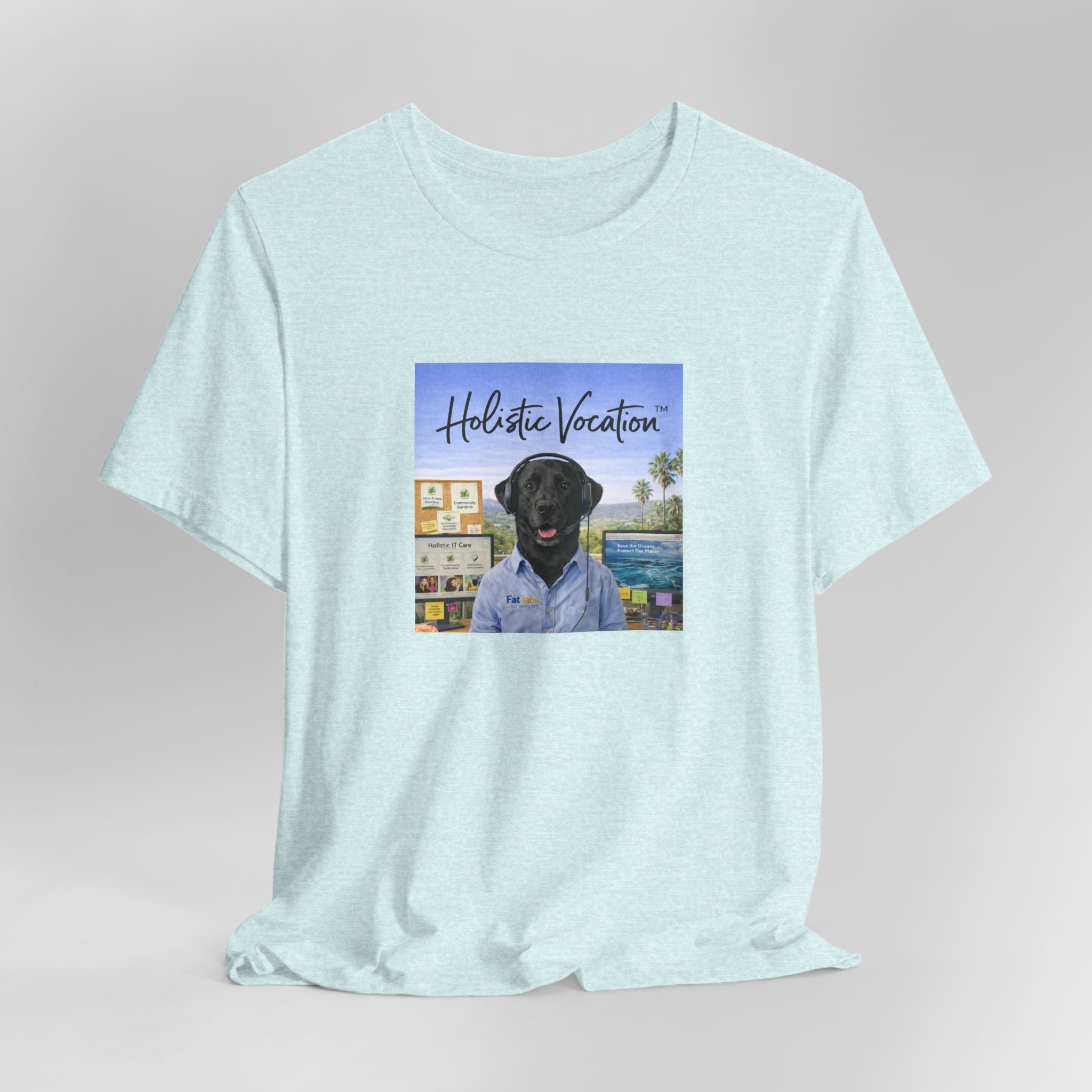 Holistic Vocation T-Shirt — Black Labrador Beach Portrait Tee