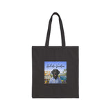 Honor your vocation Canvas Tote Bag — "Holiday Vocation" Retro Dog Portrait Eco Market Tote
