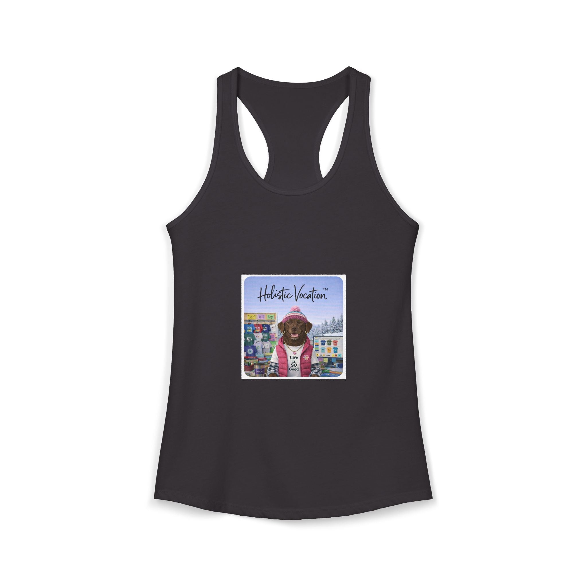 Honor your vocation Retro Dog Graphic Women's Ideal Racerback Tank