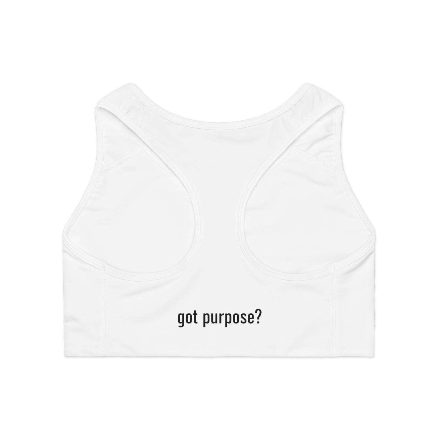 Holistic Vocation Sports Bra — "Got Purpose?" Activewear Crop Top