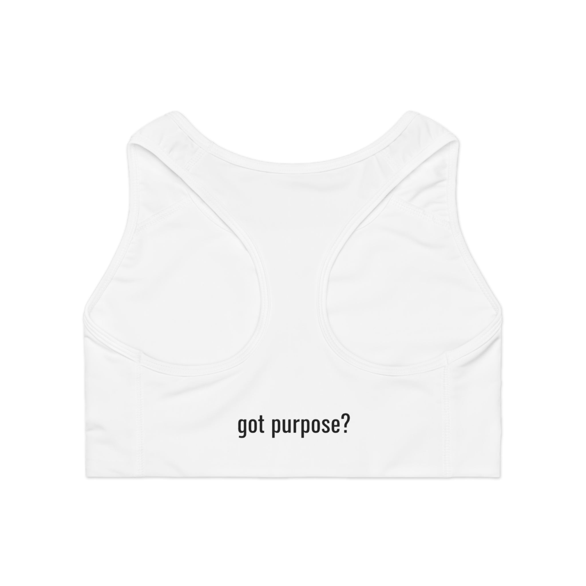 Holistic Vocation Sports Bra — "Got Purpose?" Activewear Crop Top