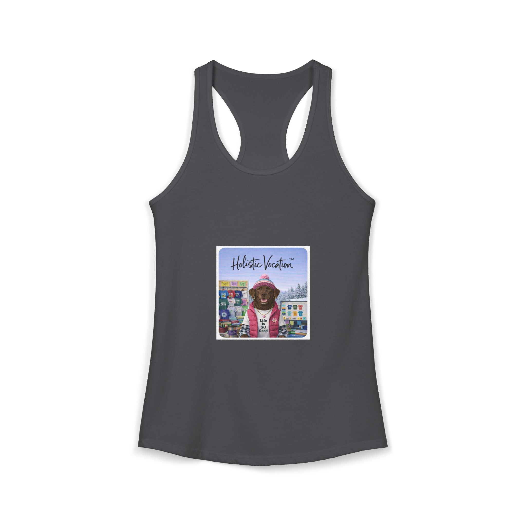 Honor your vocation Retro Dog Graphic Women's Ideal Racerback Tank