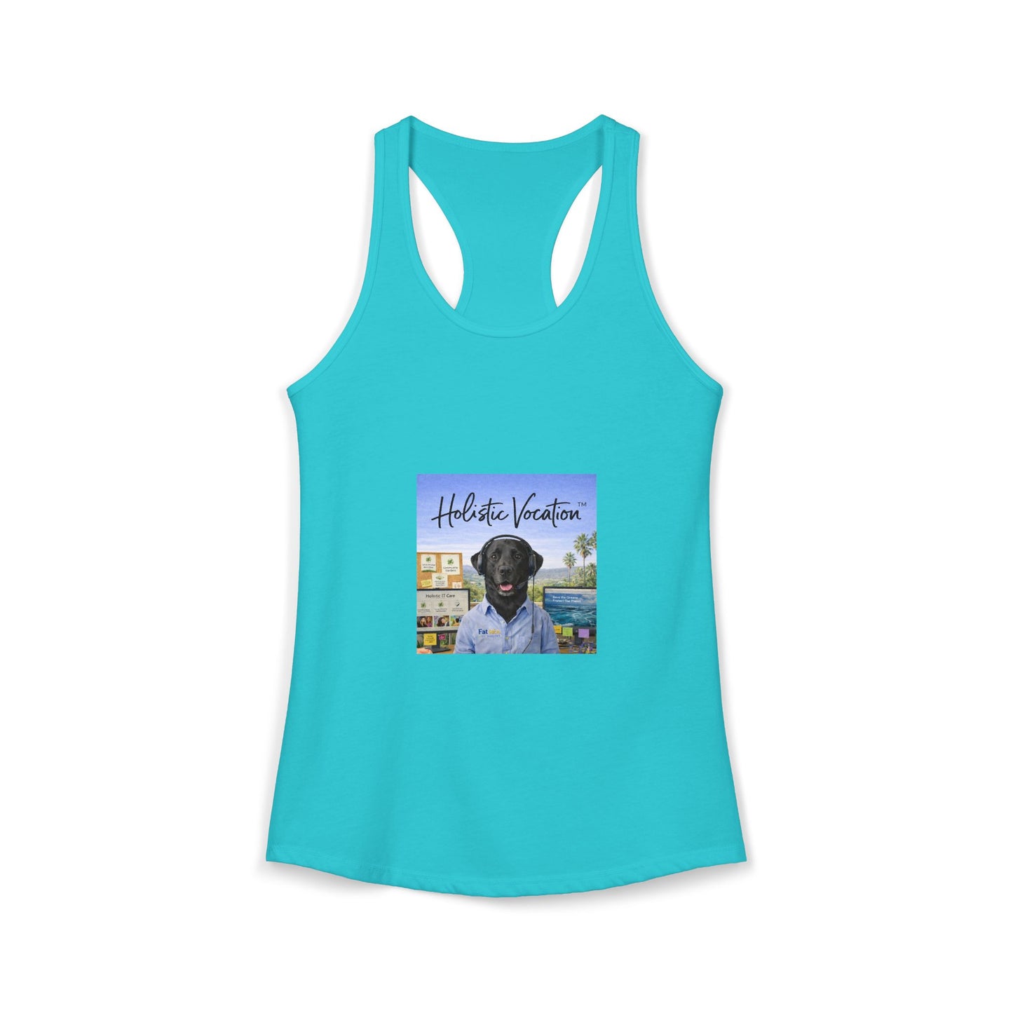 Honor your vocation Dog Portrait Graphic Women's Ideal Racerback Tank