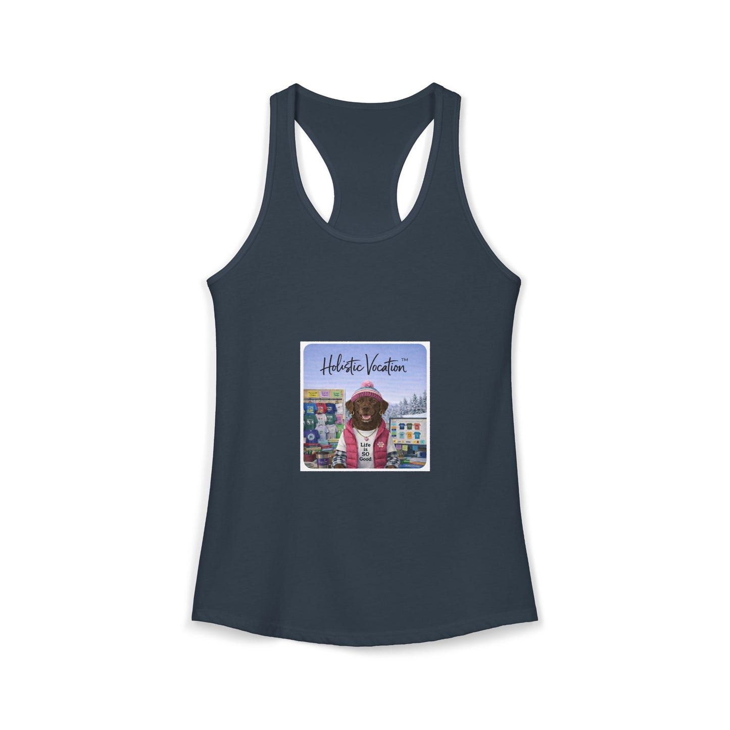 Honor your vocation Retro Dog Graphic Women's Ideal Racerback Tank