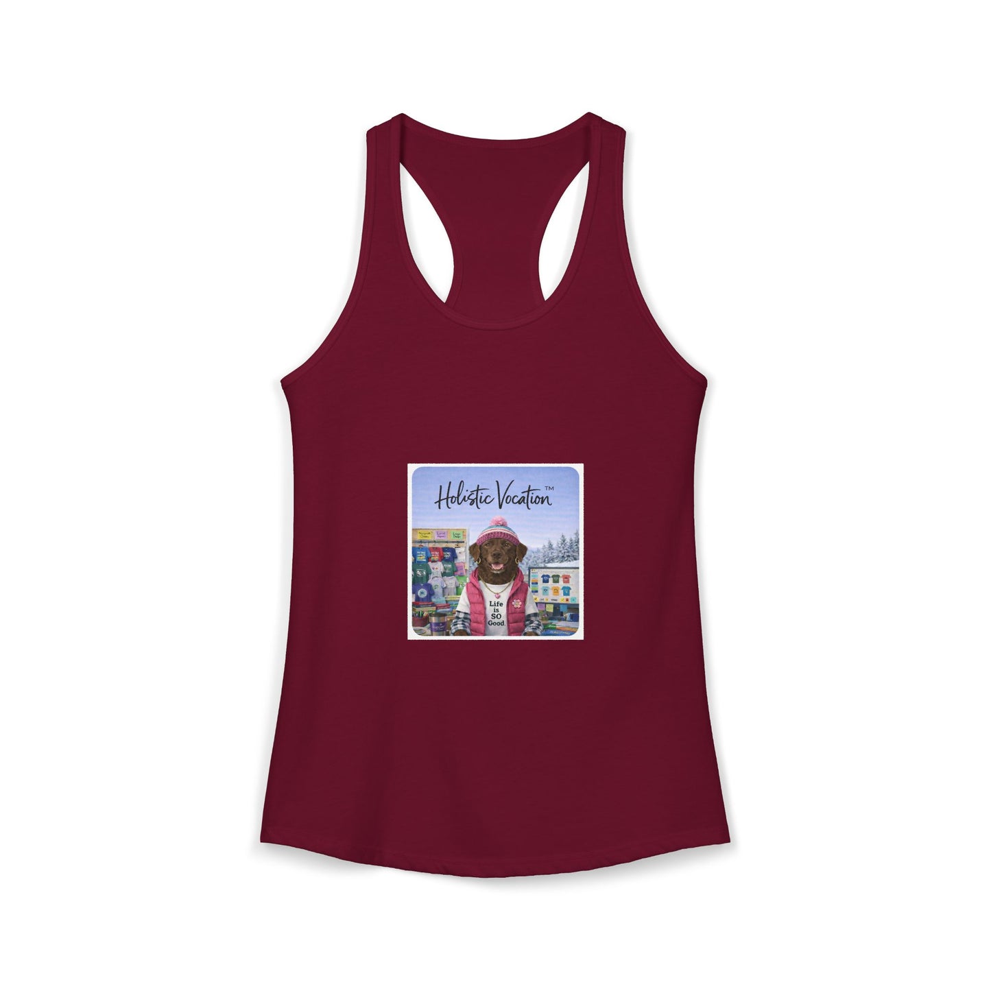 Honor your vocation Retro Dog Graphic Women's Ideal Racerback Tank