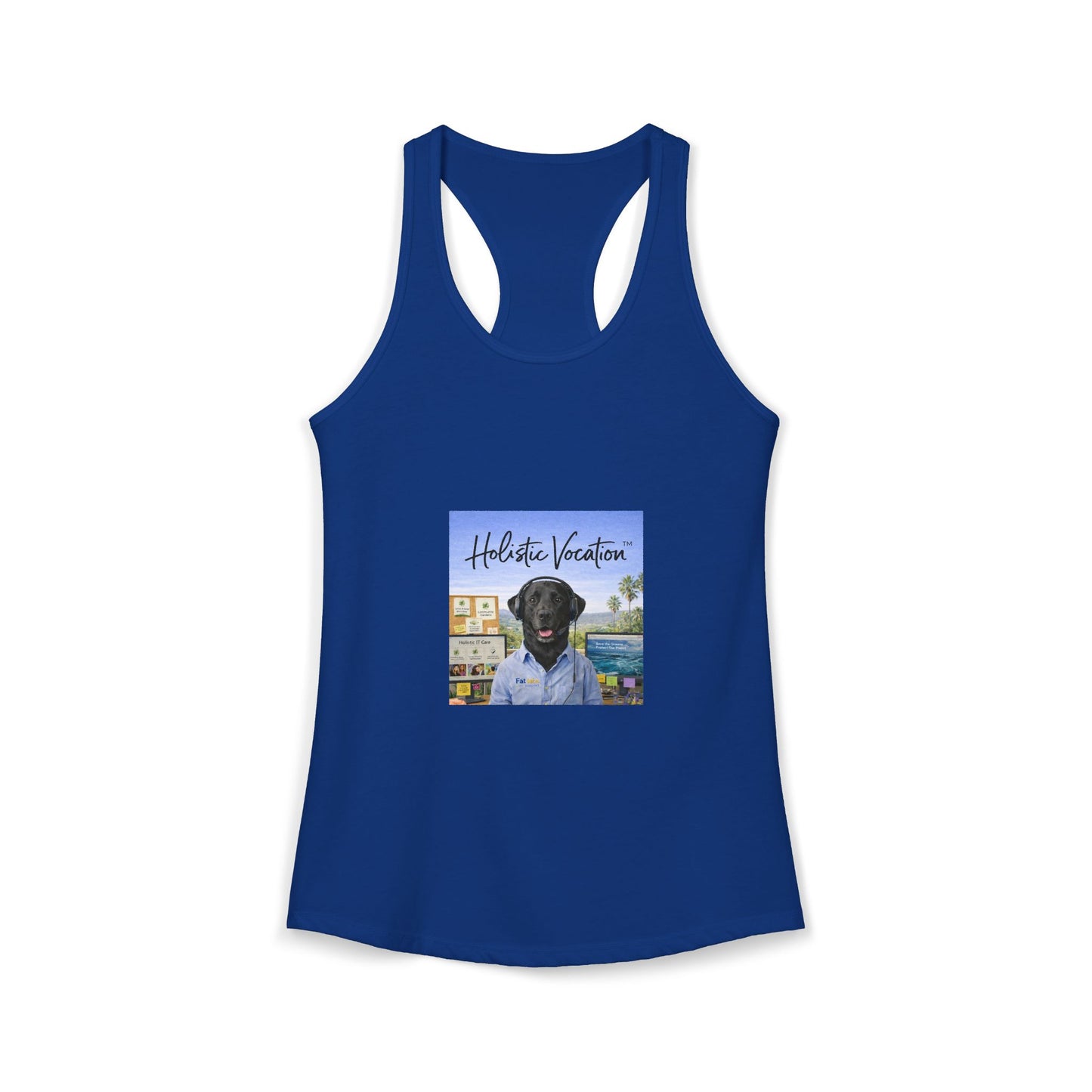 Honor your vocation Dog Portrait Graphic Women's Ideal Racerback Tank