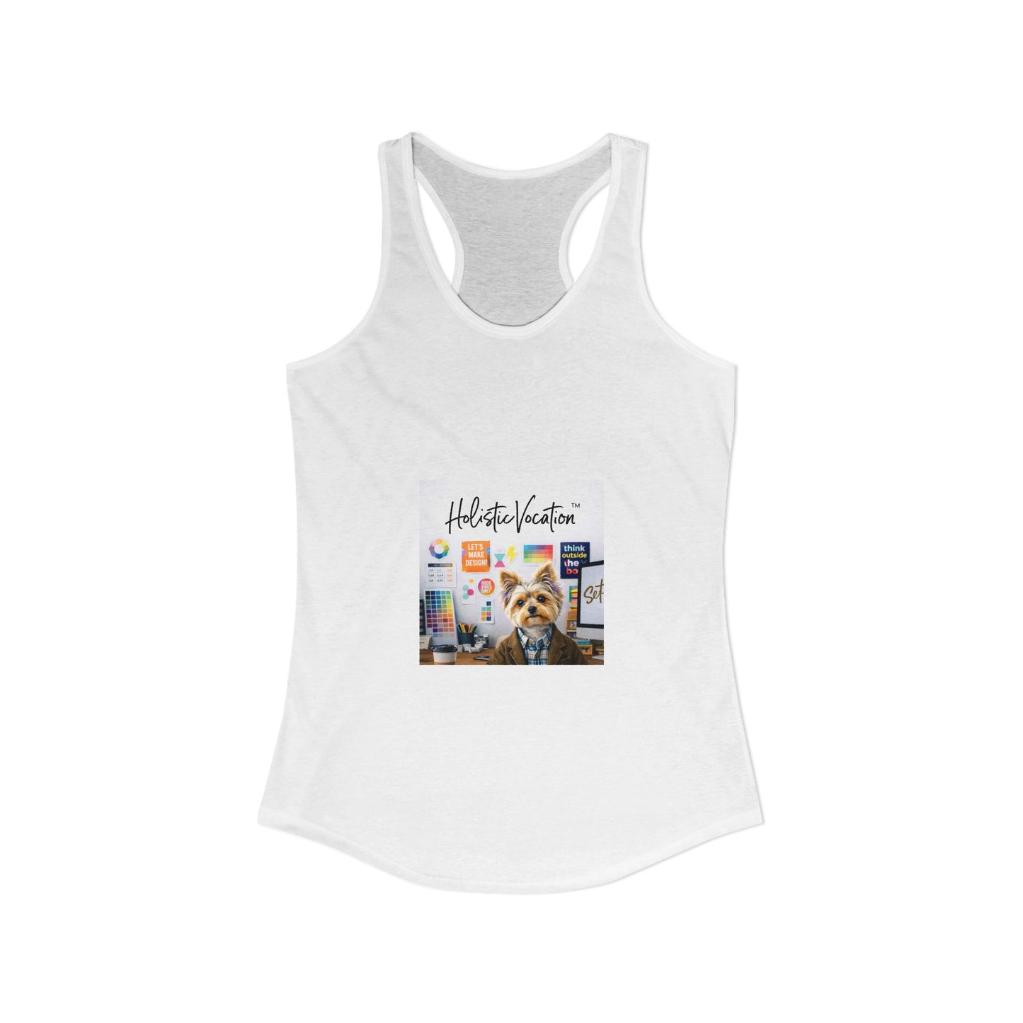 Honor your vocation Beach Dog Graphic Women's Ideal Racerback Tank