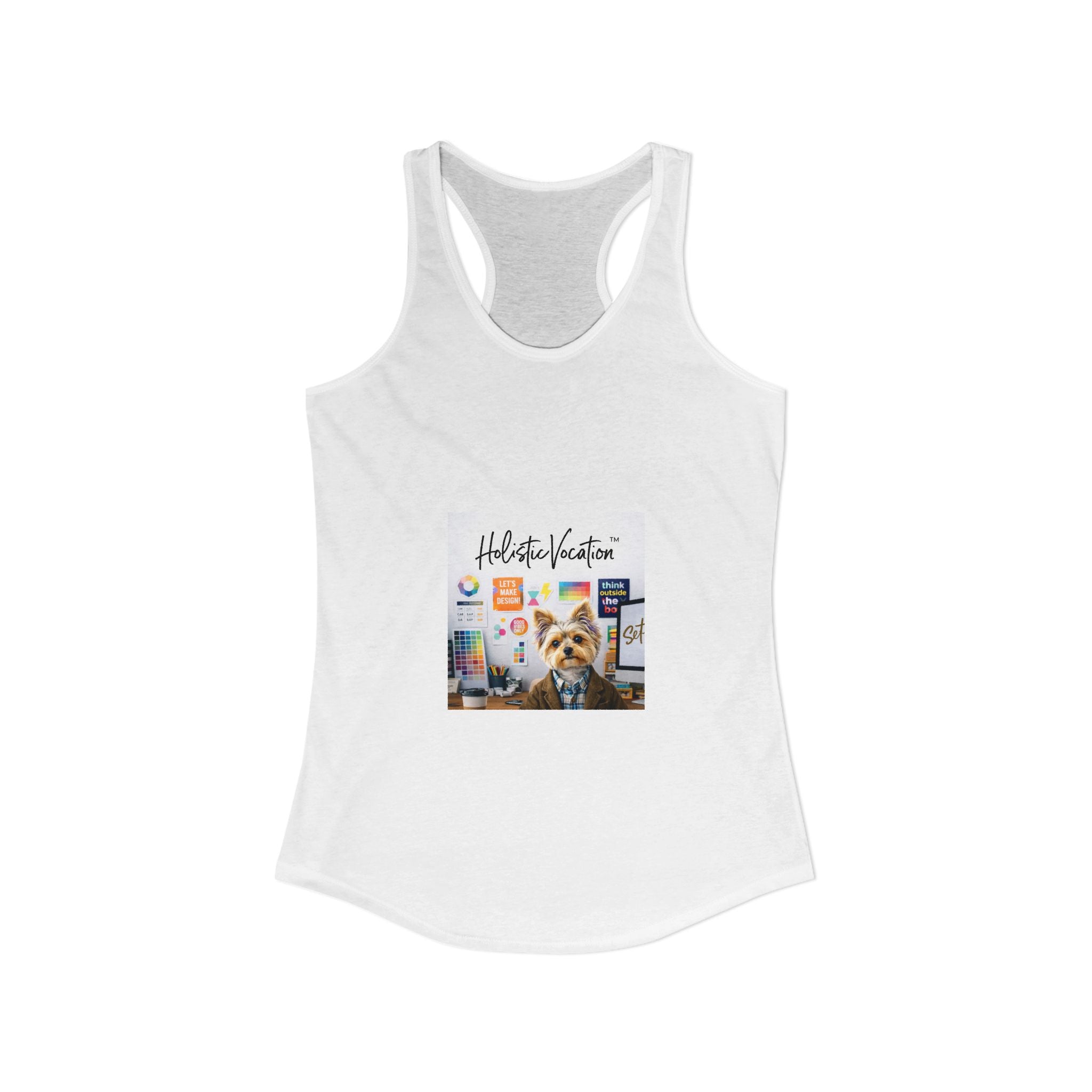 Honor your vocation Beach Dog Graphic Women's Ideal Racerback Tank