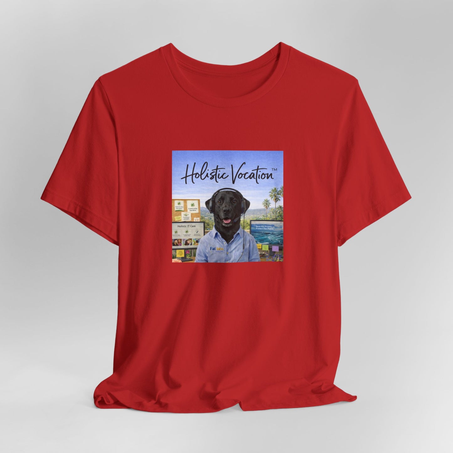 Holistic Vocation T-Shirt — Black Labrador Beach Portrait Tee