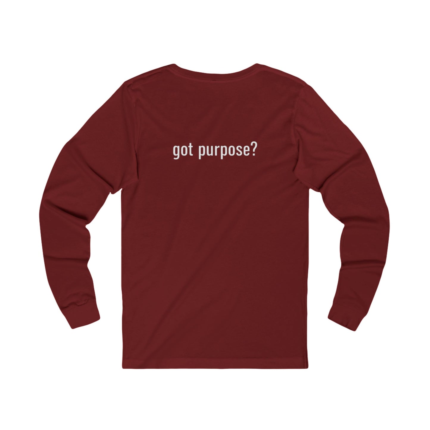 Holistic Vocation Long Sleeve Tee — “got purpose?” Wellness Shirt - White Design