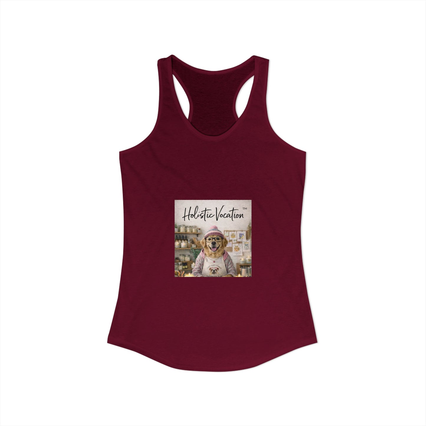 Honor your vocation Cute Puppy Baker Graphic Women's Ideal Racerback Tank