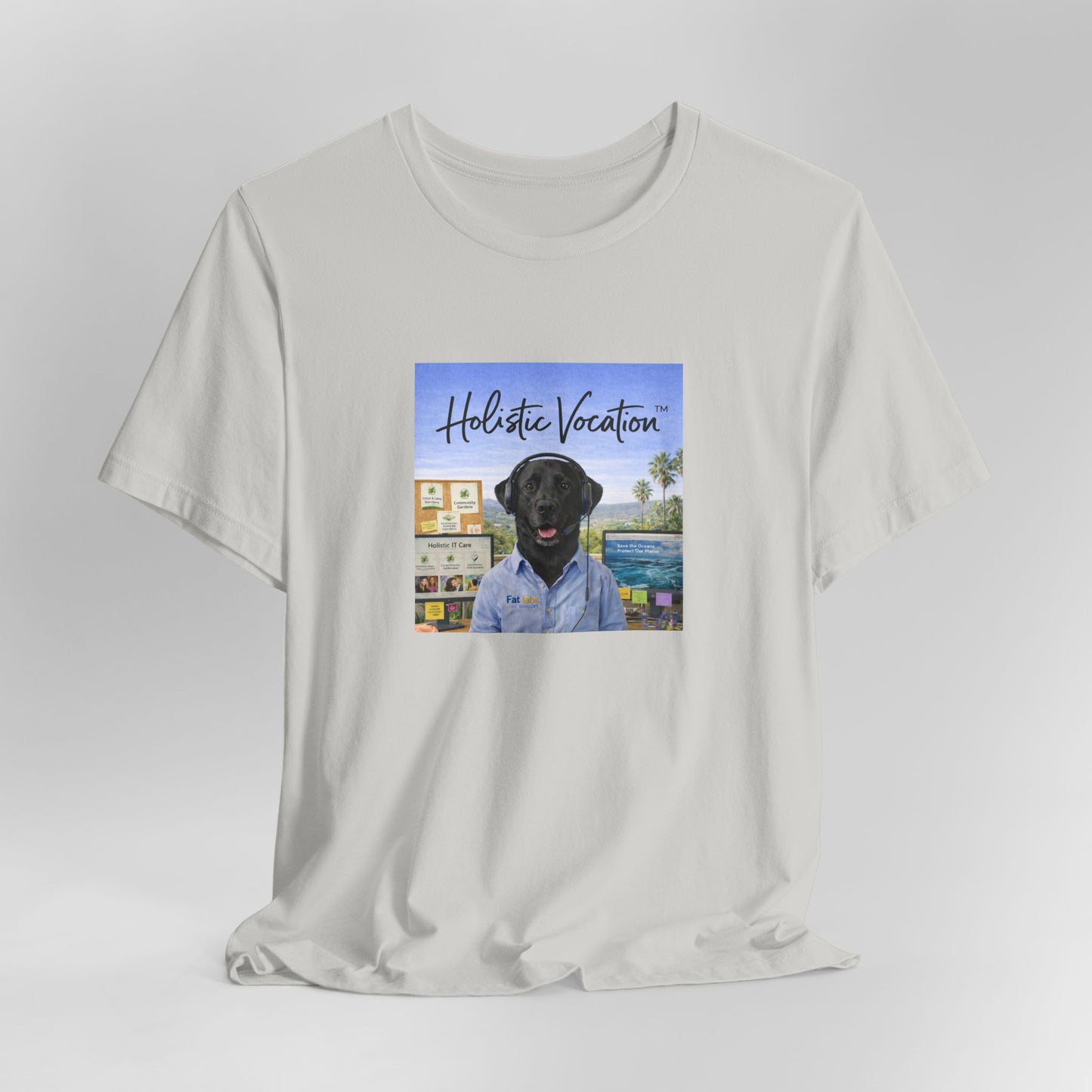 Holistic Vocation T-Shirt — Black Labrador Beach Portrait Tee