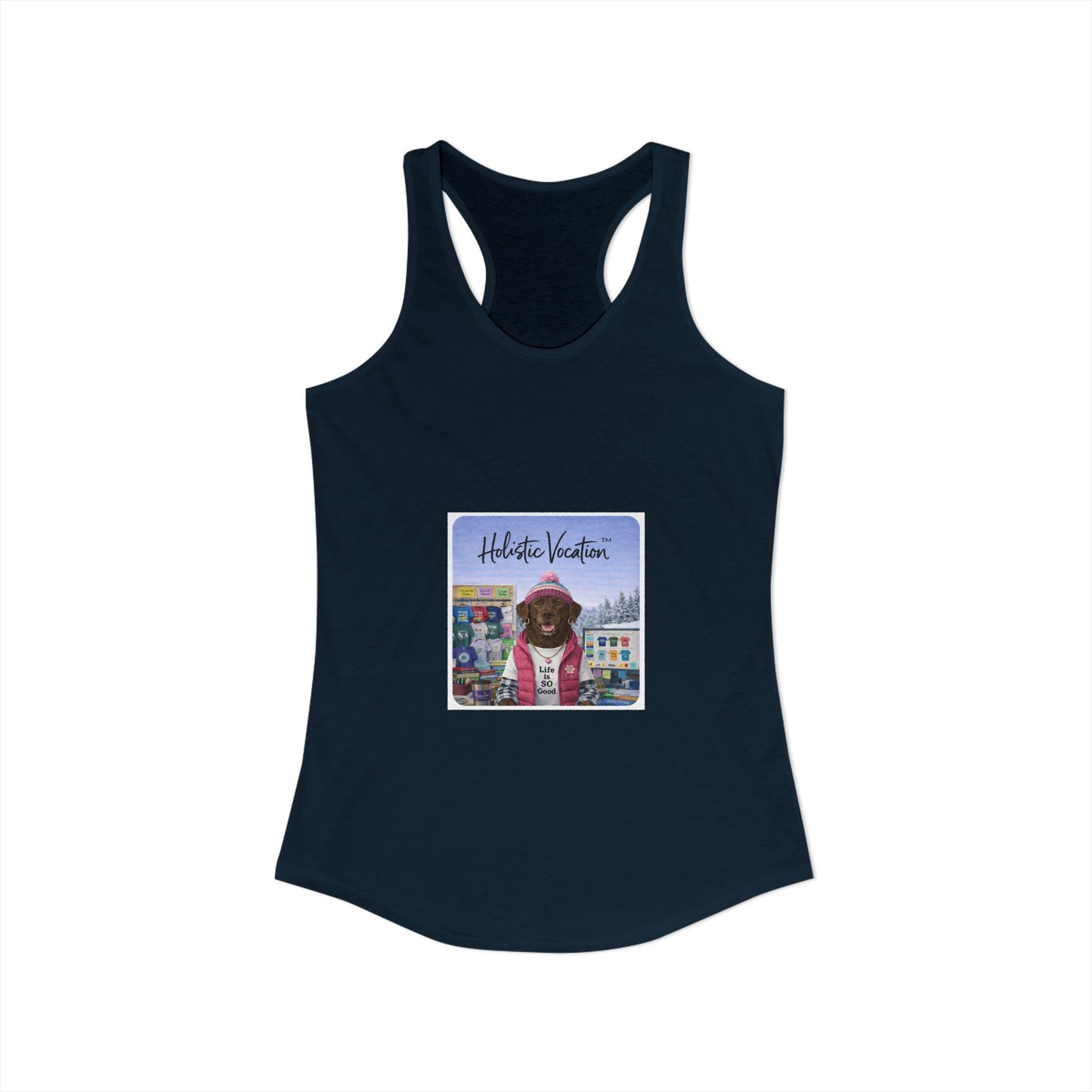 Honor your vocation Retro Dog Graphic Women's Ideal Racerback Tank