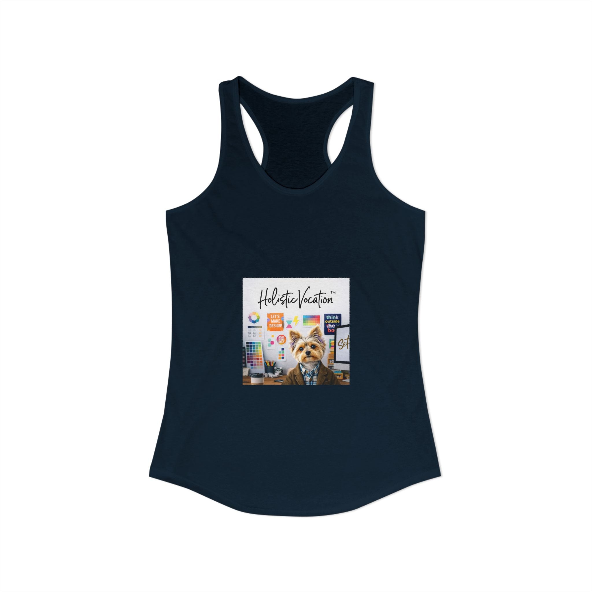 Honor your vocation Beach Dog Graphic Women's Ideal Racerback Tank