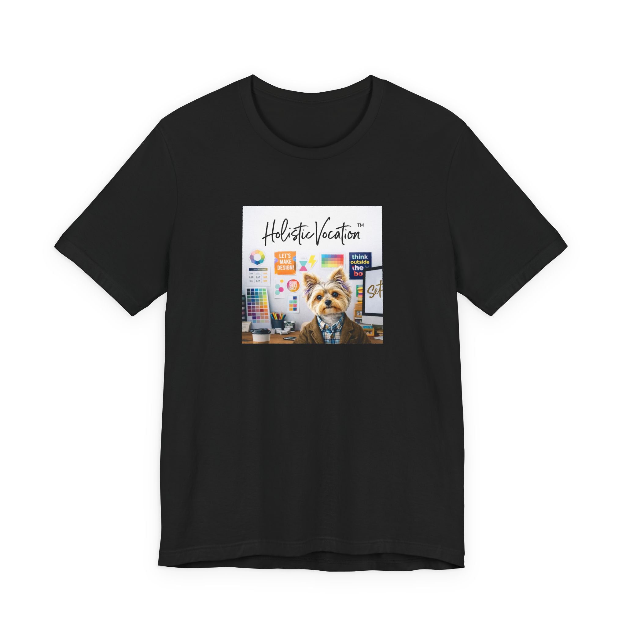 Honor your vocation Yoga Dog T-Shirt – Cute Office Pup Graphic Tee