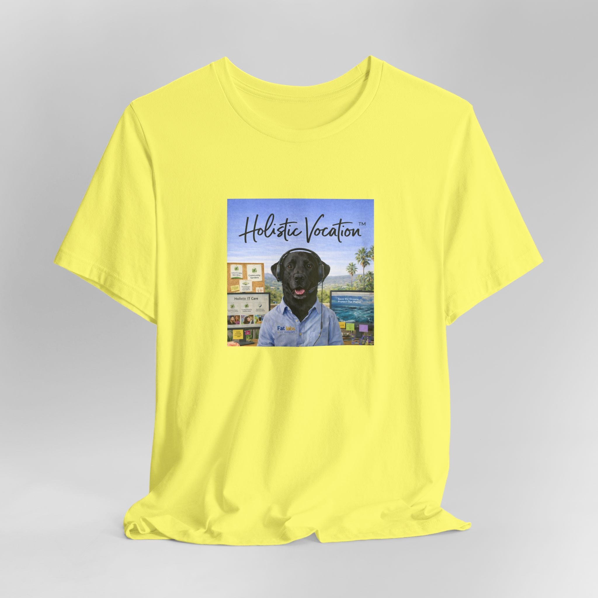 Holistic Vocation T-Shirt — Black Labrador Beach Portrait Tee