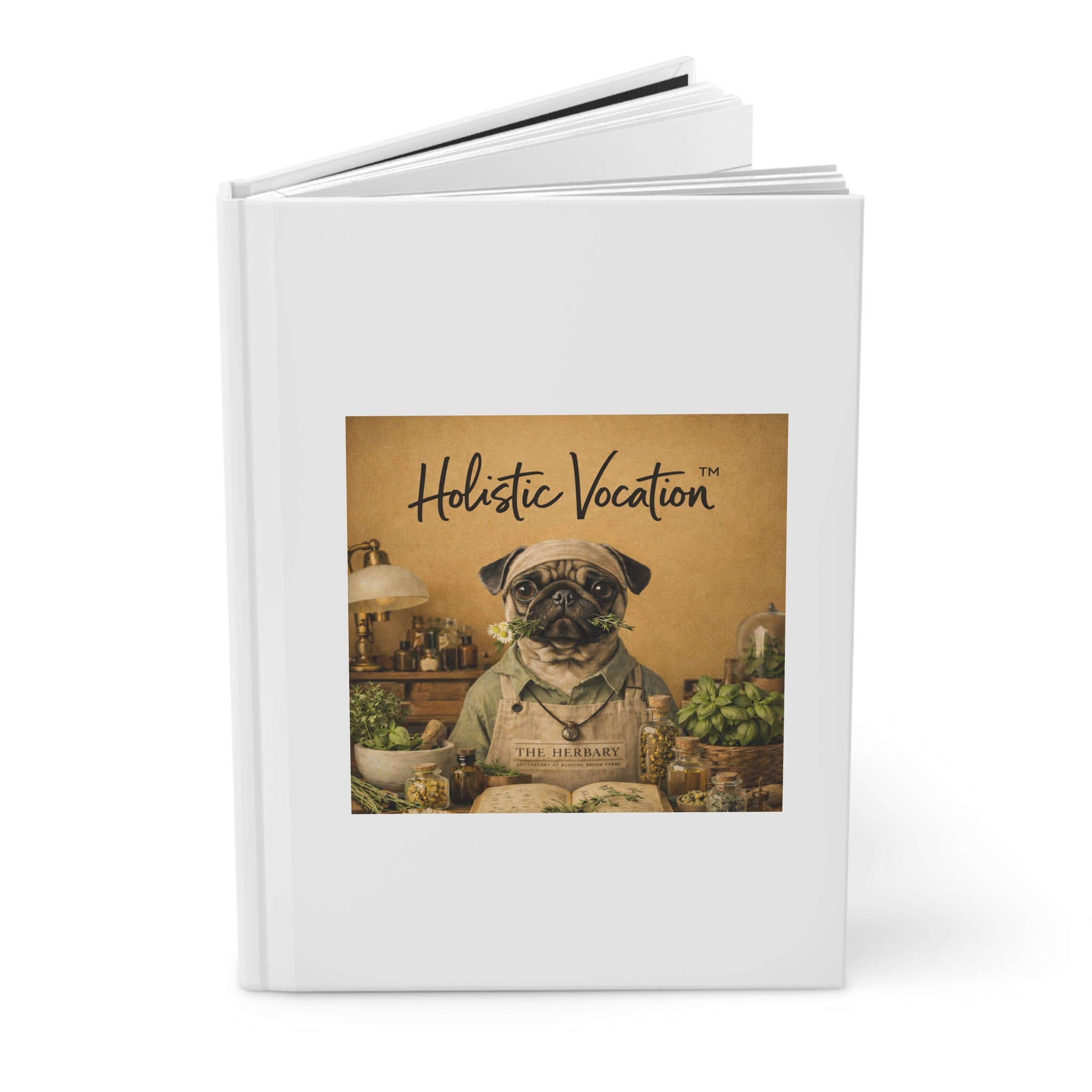 Honor your vocation Pug Chef Hardcover Journal — Matte Notebook