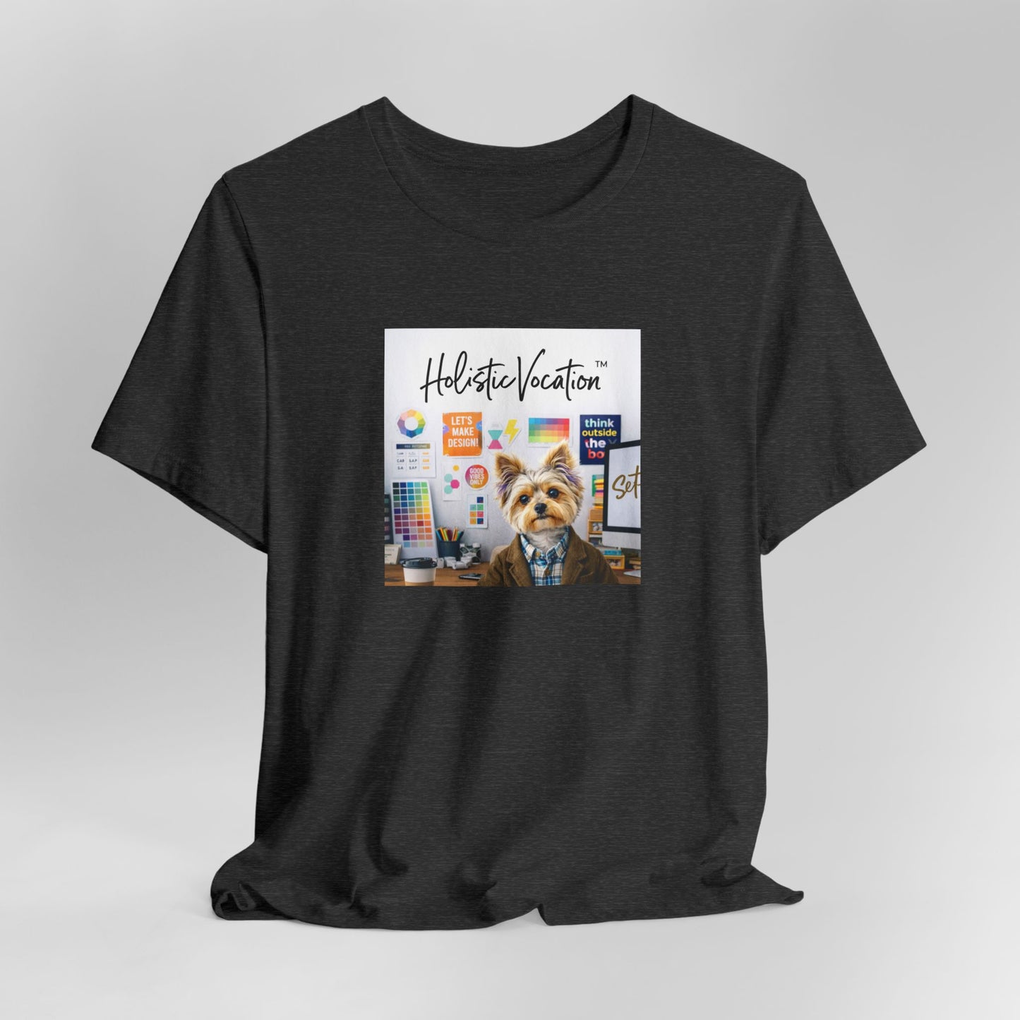 Honor your vocation Yoga Dog T-Shirt – Cute Office Pup Graphic Tee