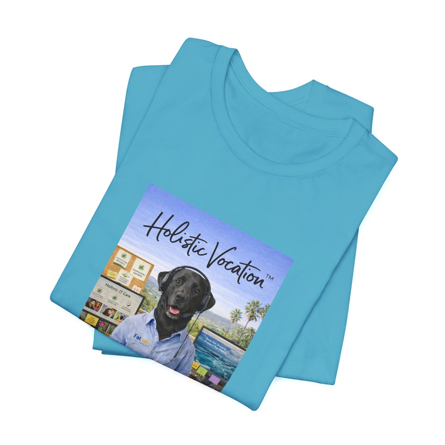 Holistic Vocation T-Shirt — Black Labrador Beach Portrait Tee