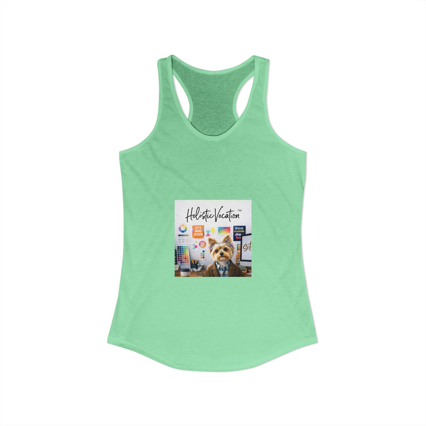 Honor your vocation Beach Dog Graphic Women's Ideal Racerback Tank