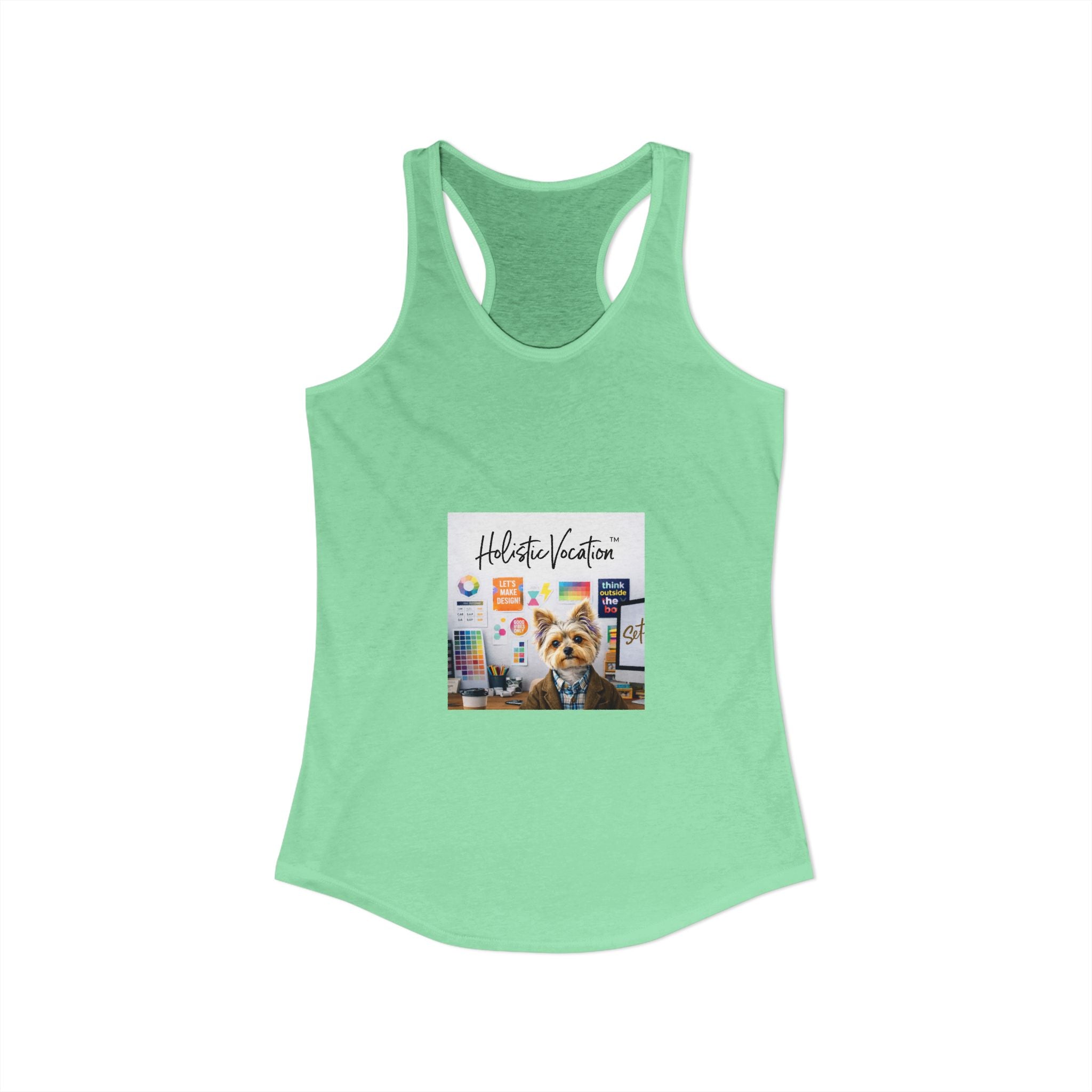 Honor your vocation Beach Dog Graphic Women's Ideal Racerback Tank